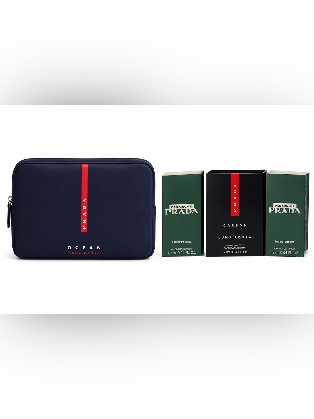 🖤 Prada Ocean Men’s Toiletry Bag + 3 Prada Sample Spray Bundle 🖤